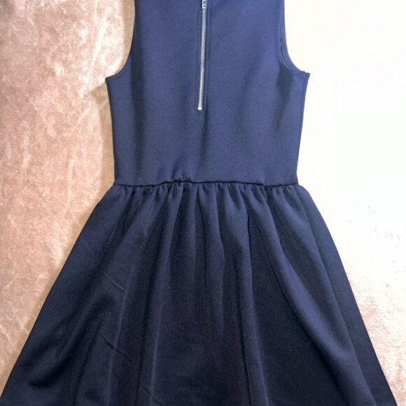 Divided‎ by H&M Women 6 Solid Black Sleeveless Fit Flare Zip Back Dress (V) - Picture 8 of 8